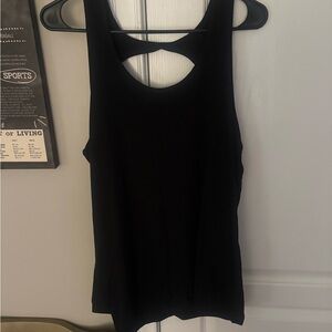 ZYIA Black Twist-Back Tank